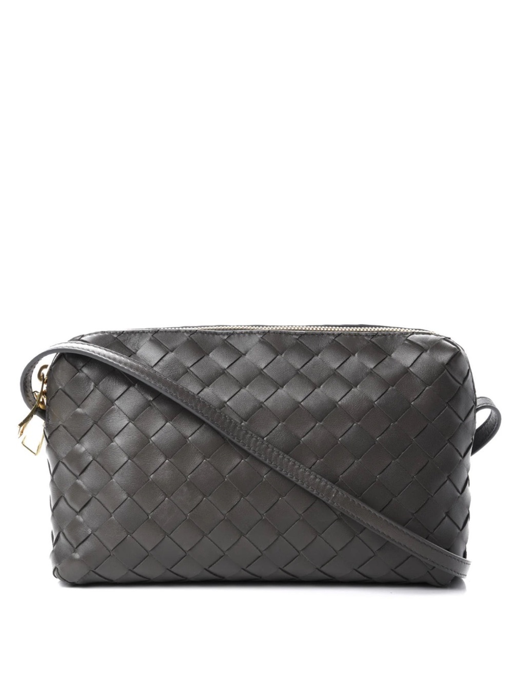 Bottega Veneta Nappa Intrecciato Crossbody Light Graphite